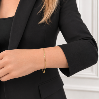 Złota Bransoletka o Smukłym i Eleganckim Splocie