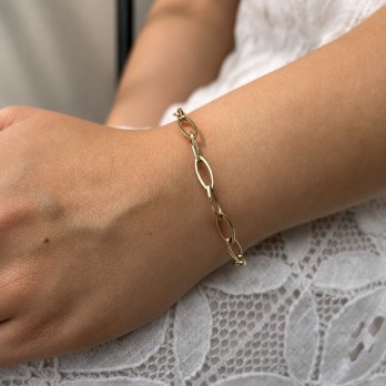 Złota Bransoletka z Klasycznymi Spinaczami