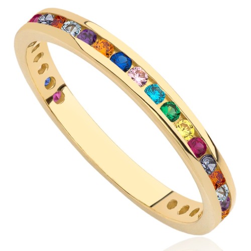 Pierścionek złoty modułowy, złoto, żółty, PMJ1458COL