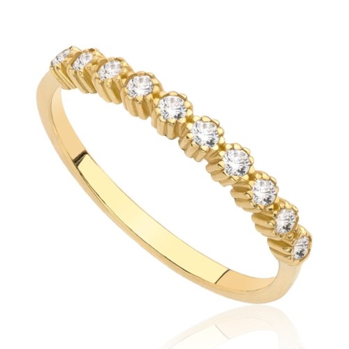 Pierścionek złoty modułowy-kwiatuszki, złoto, żółty, PMJ2240