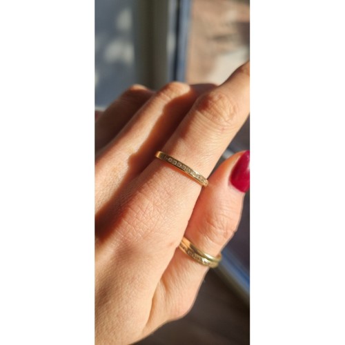 Pierścionek złoty modułowy, złoto, żółty, PMJ1458