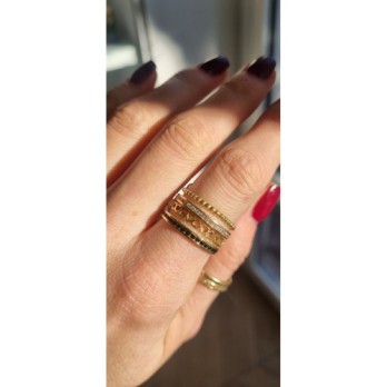 Pierścionek złoty serca , złoto, żółty, PMJ1915