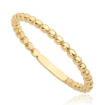 Pierścionek złoty- kuleczki, złoto, żółty, PMJ2057