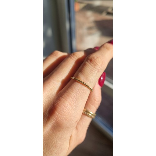 Pierścionek złoty- kuleczki, złoto, żółty, PMJ2057