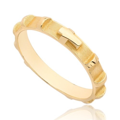 Różaniec złoty struktura paski, złoto, zółty, PMJ8R