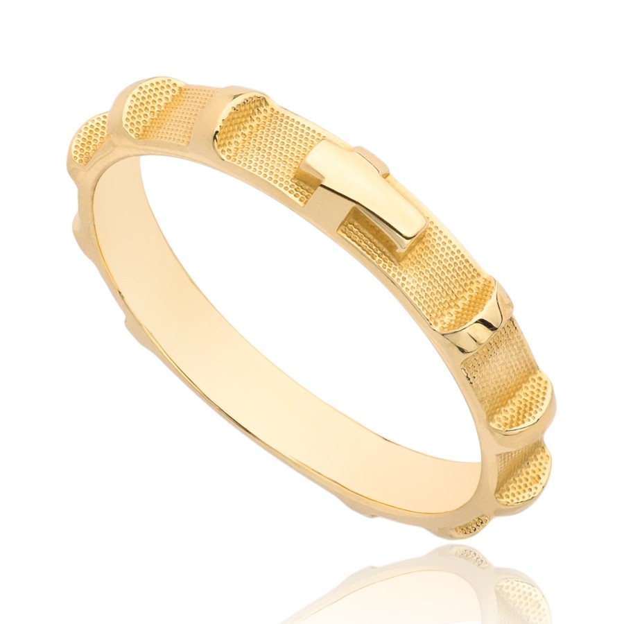 Różaniec złoty struktura paski, złoto, zółty, PMJ8R