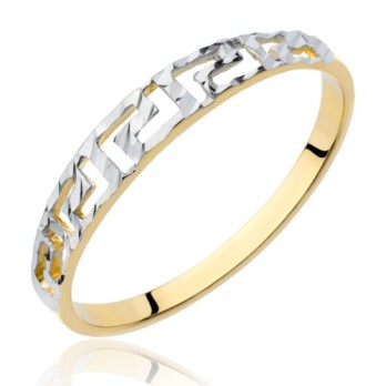 Pierścionek złoty greka, złoto, żółty, PMJ.PN232