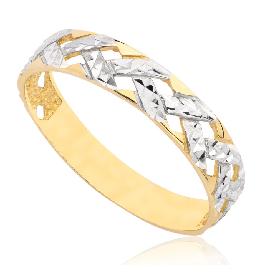 Pierścionek złoty diamentowany, złoto, żółty, PMJ.PN316