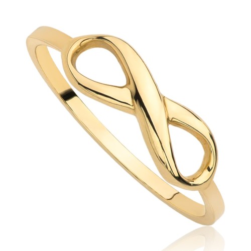 Pierścionek złoty nieskończoność , złoto, żółty, PMJ2058