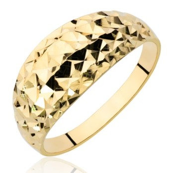 Pierścionek złoty diamentowany , złoto, żółty, PMJCZ.SZ.CC