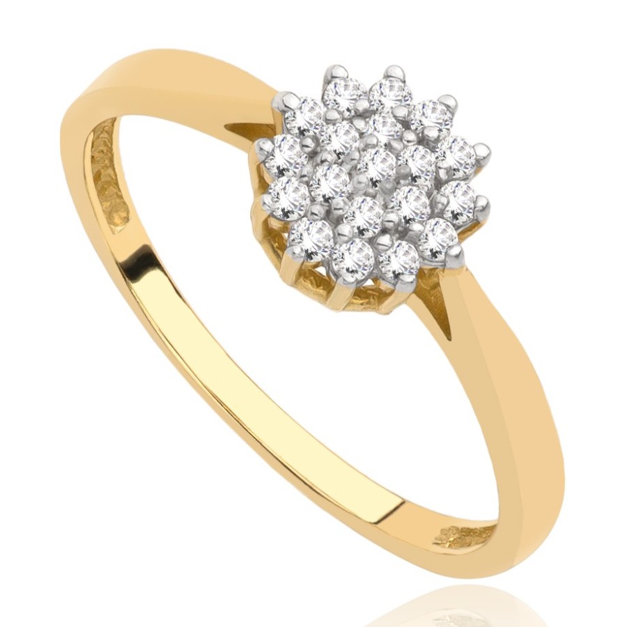 Pierścionek złoty jeżyk, złoto, żółty, PMJ2216