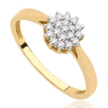 Pierścionek złoty jeżyk, złoto, żółty, PMJ2216